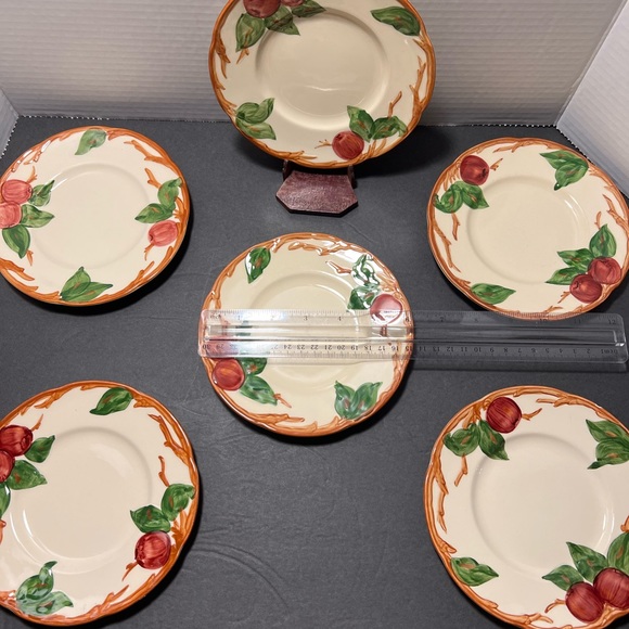 6 Franciscan ware apple pattern vintage bread plates - Picture 2 of 6